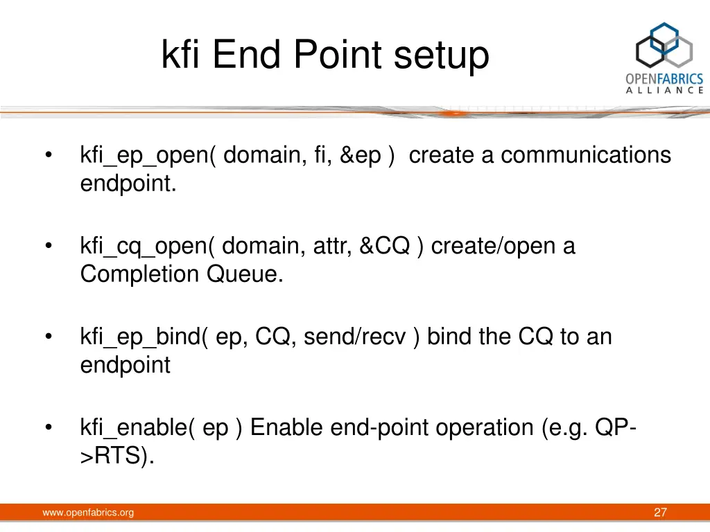 kfi end point setup