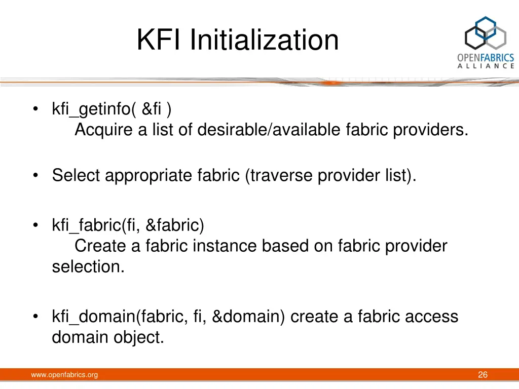 kfi initialization