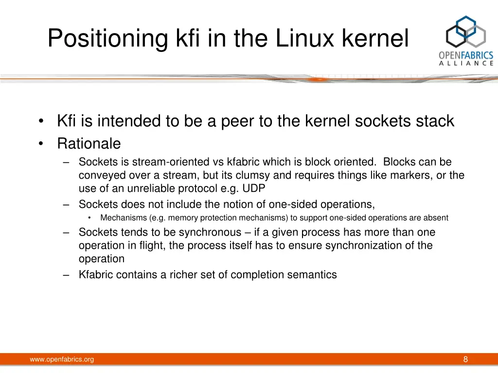 positioning kfi in the linux kernel