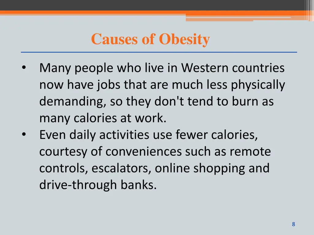 causes of obesity 1