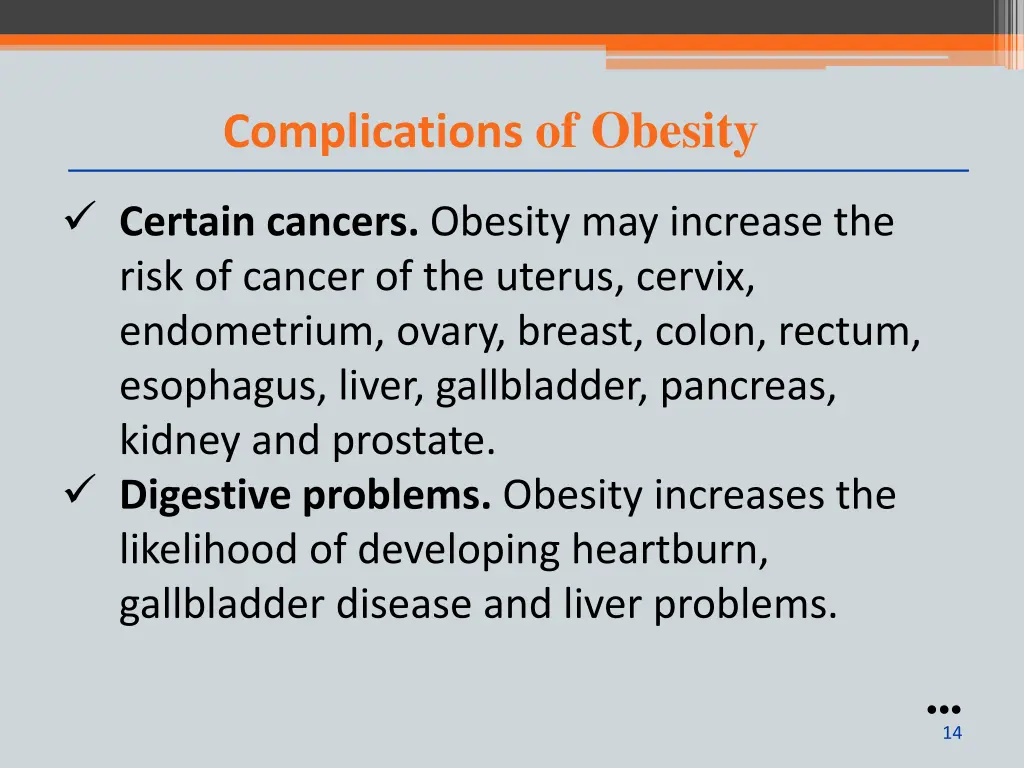 complications of obesity