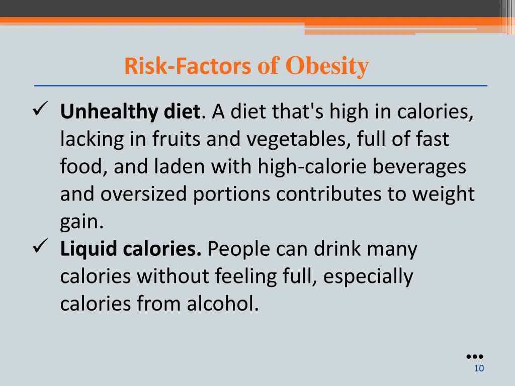 risk factors of obesity 1
