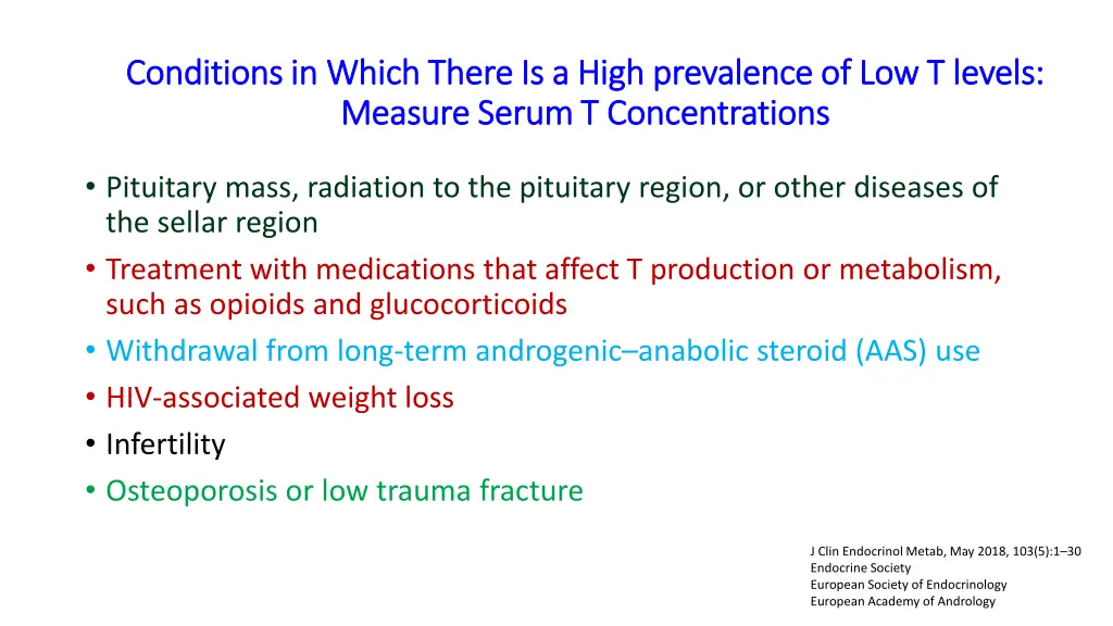 conditions in which there is a conditions