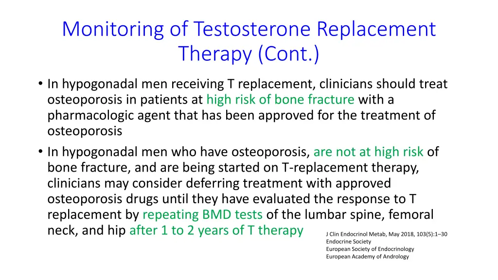 monitoring of testosterone replacement therapy 1