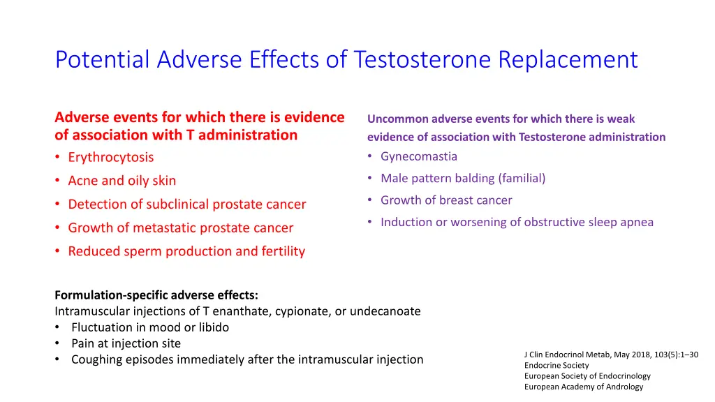 potential adverse effects of testosterone
