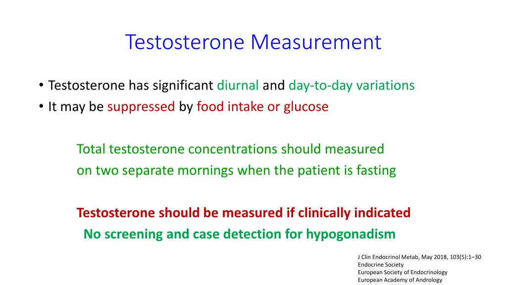 testosterone measurement