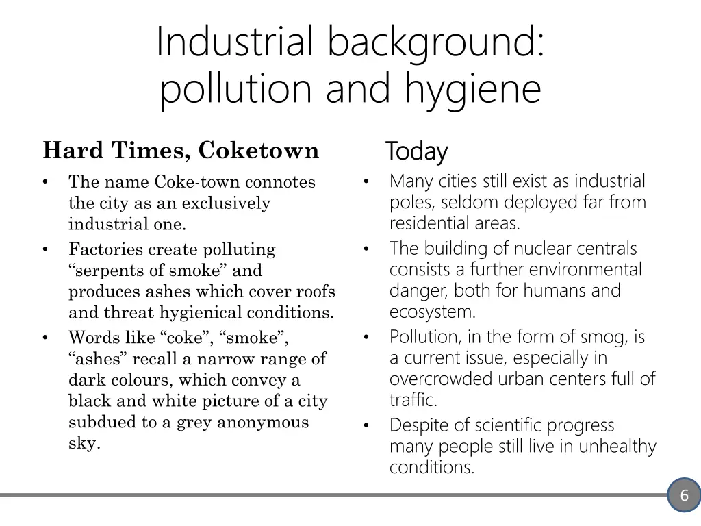 industrial background pollution and hygiene