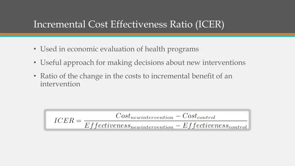 incremental cost effectiveness ratio icer