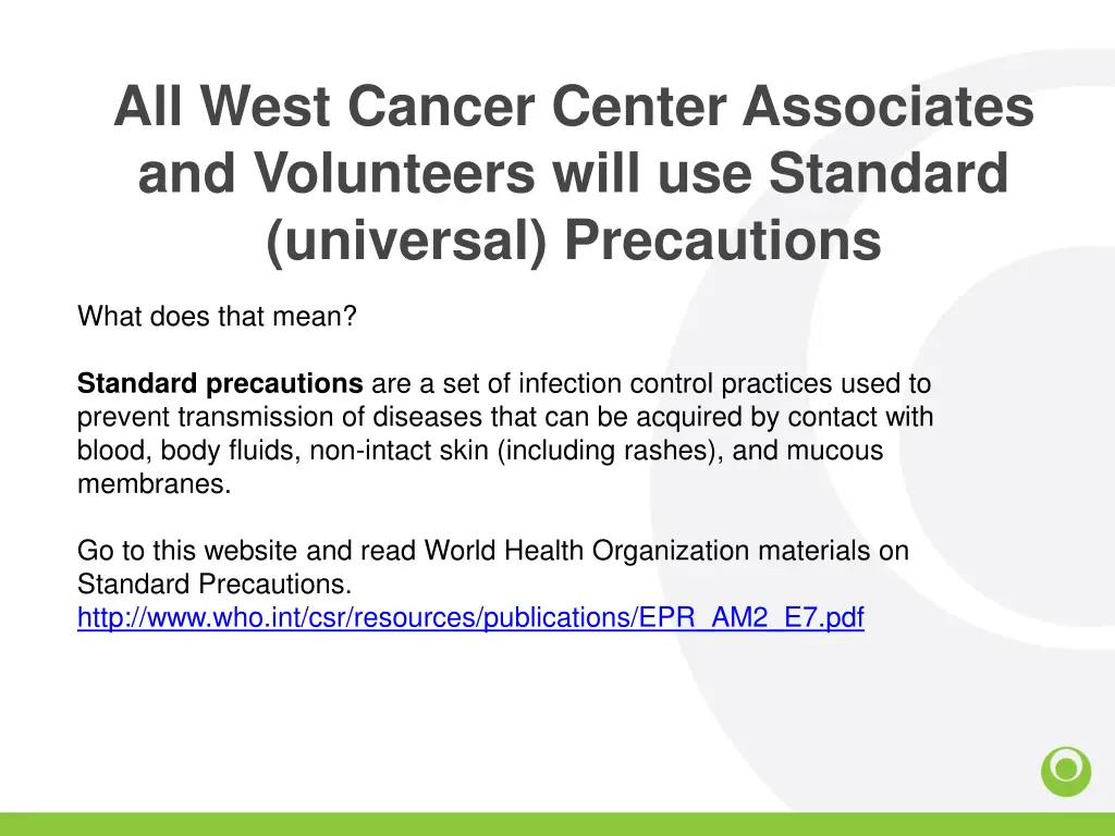 all west cancer center associates and volunteers