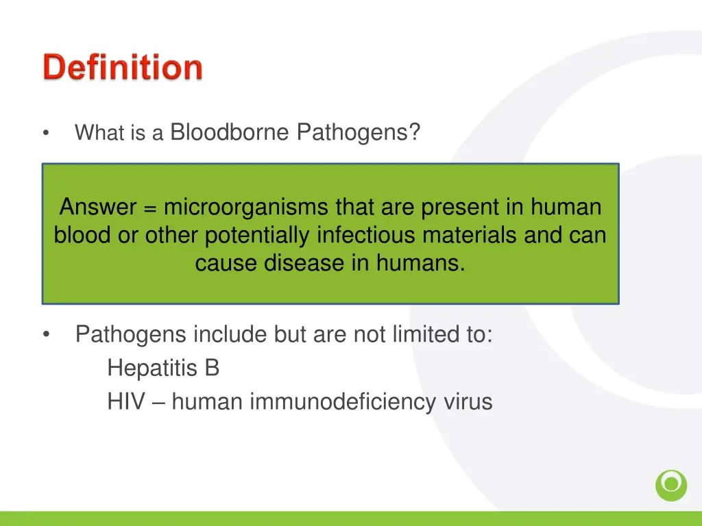 what is a bloodborne pathogens