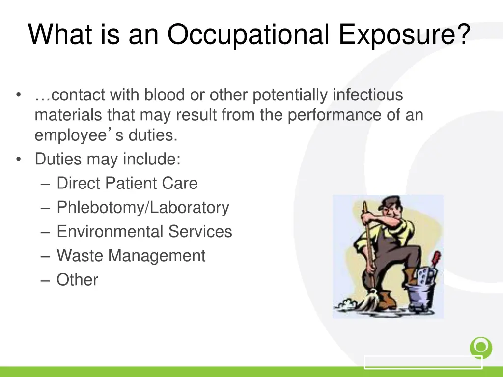 what is an occupational exposure
