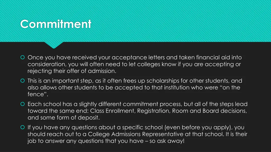 commitment