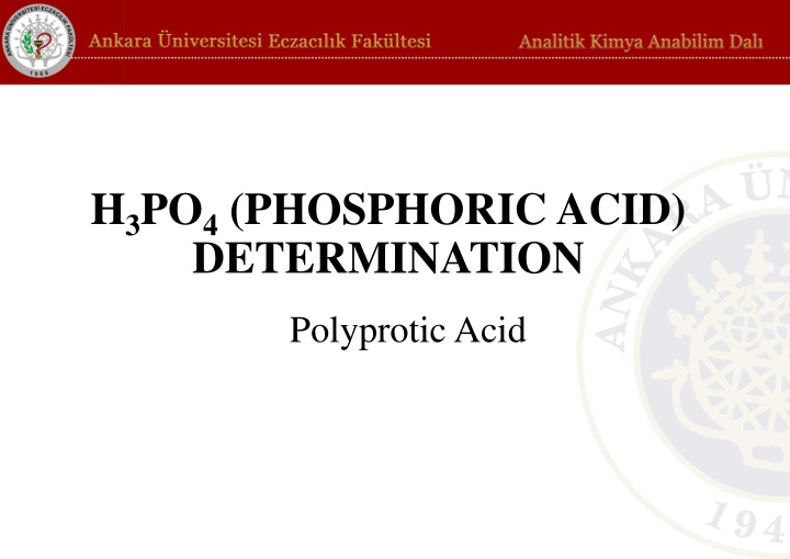 h 3 po 4 phosphoric acid determination