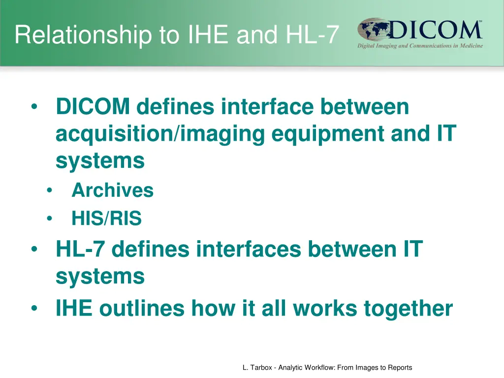 relationship to ihe and hl 7