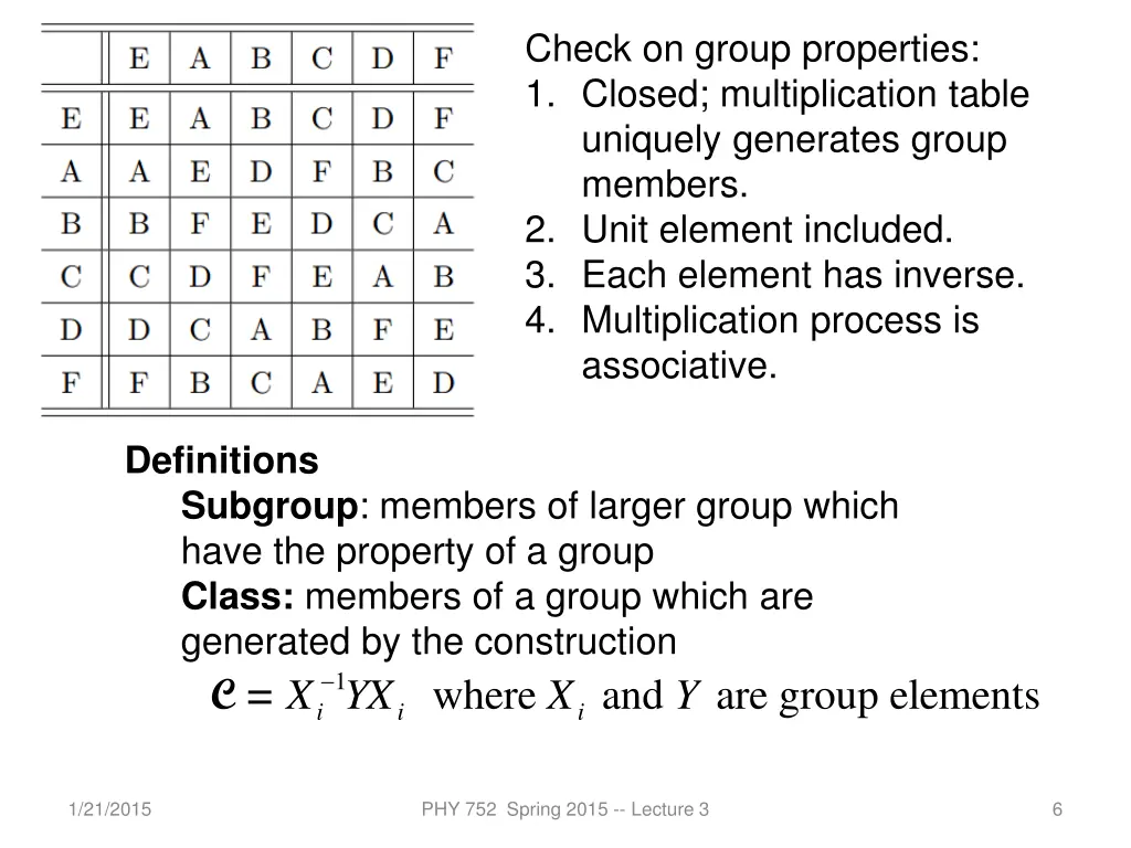 check on group properties 1 closed multiplication