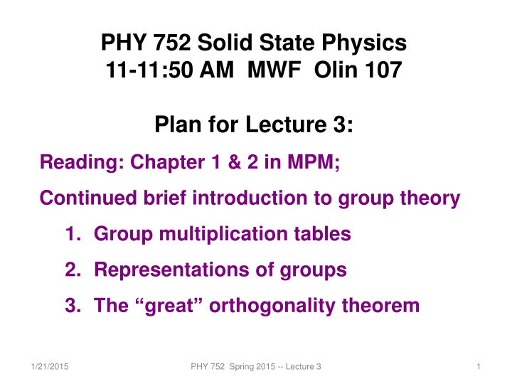 phy 752 solid state physics 11 11 50 am mwf olin