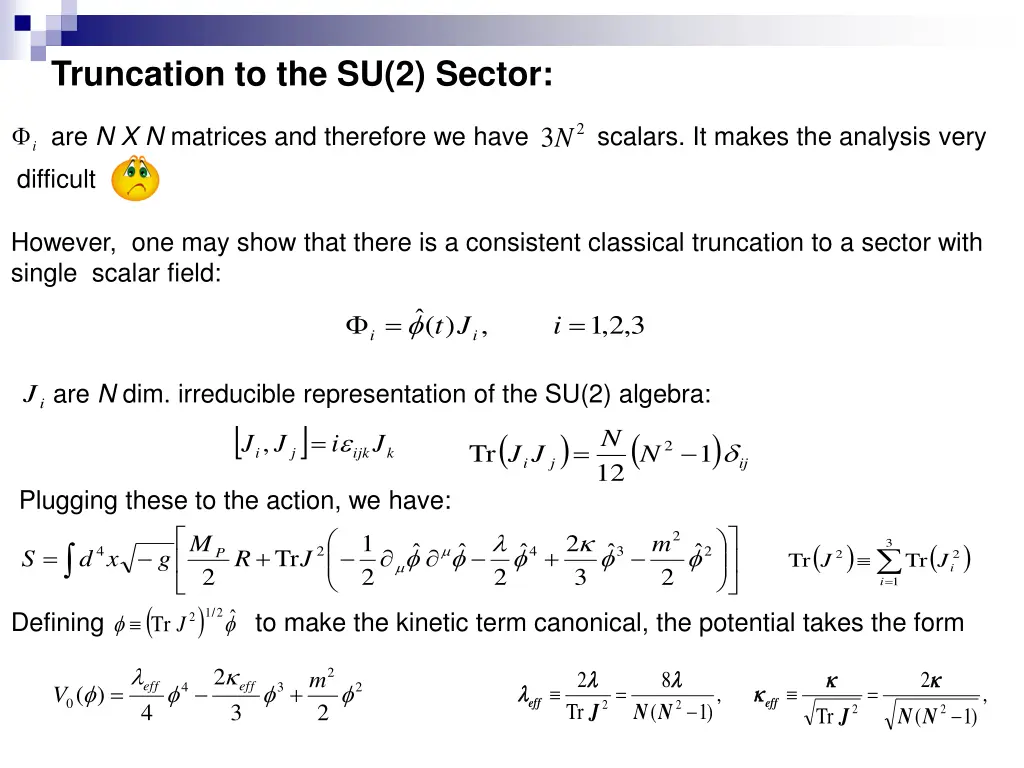 truncation to the su 2 sector