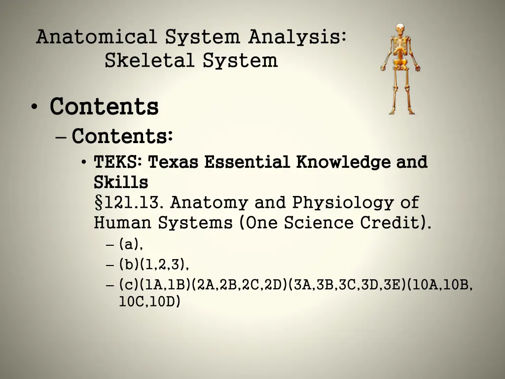 anatomical system analysis skeletal system 9
