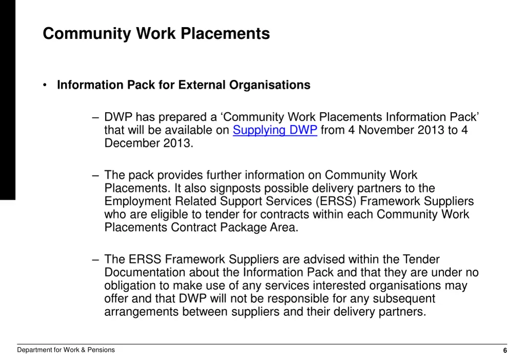 community work placements 2