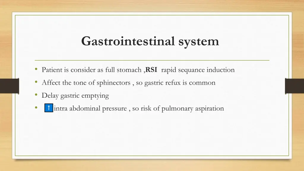 gastrointestinal system