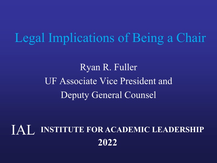 legal implications of being a chair