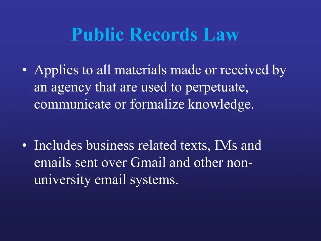 public records law