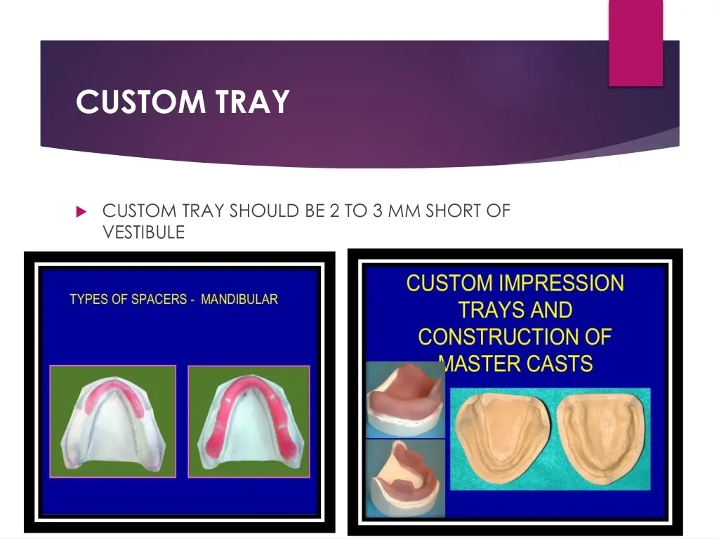 custom tray