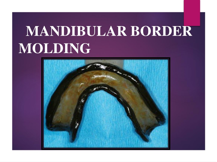 mandibular border molding