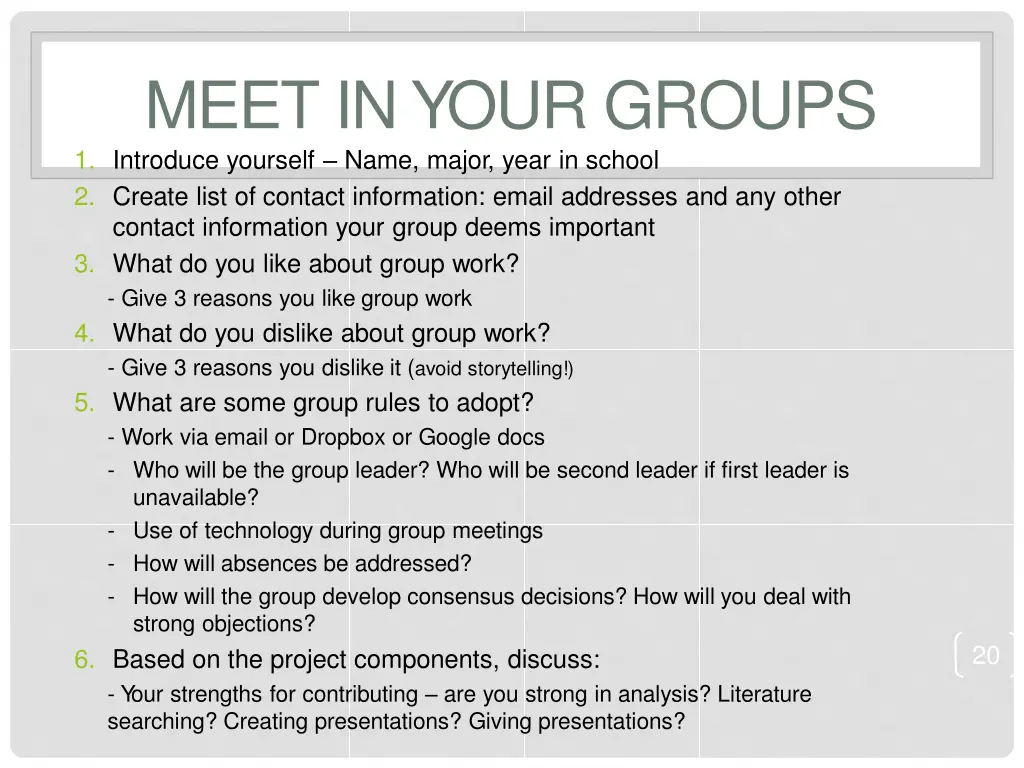 meet inyour groups 1 introduce yourself name
