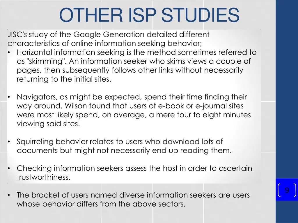 other isp studies 1