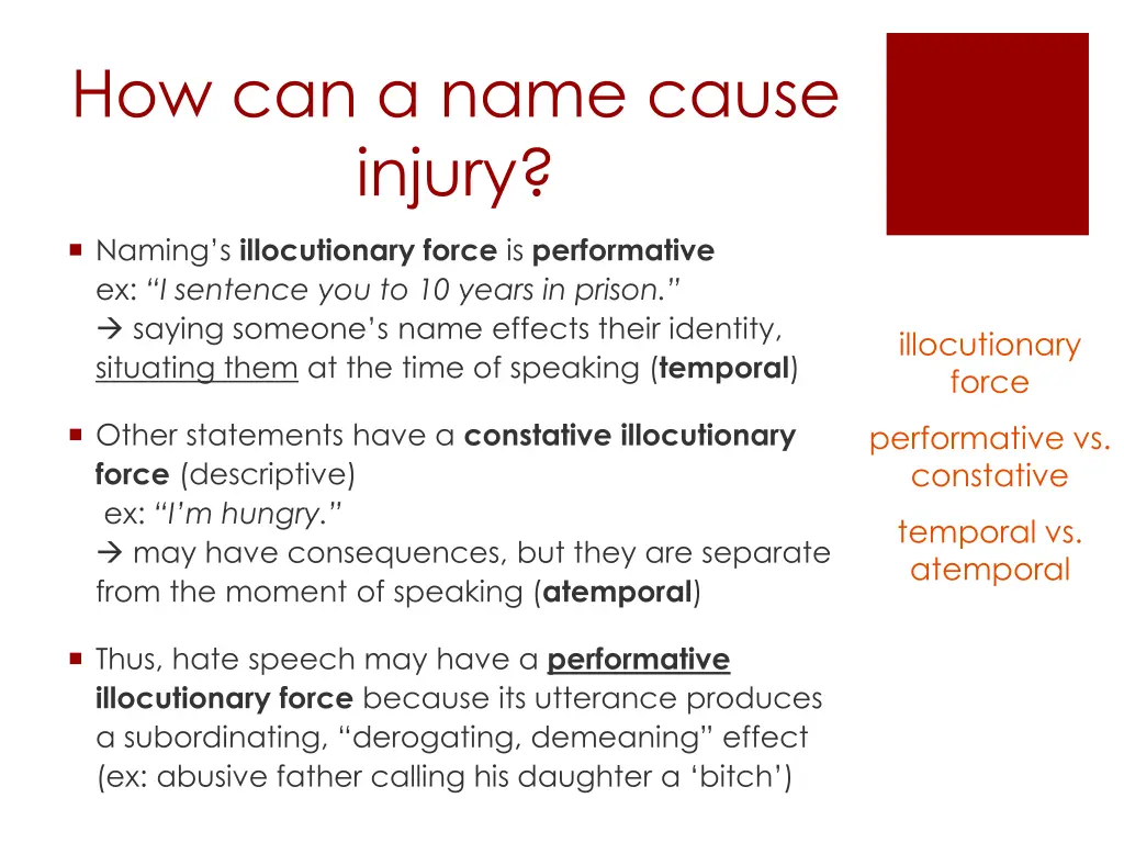 how can a name cause injury