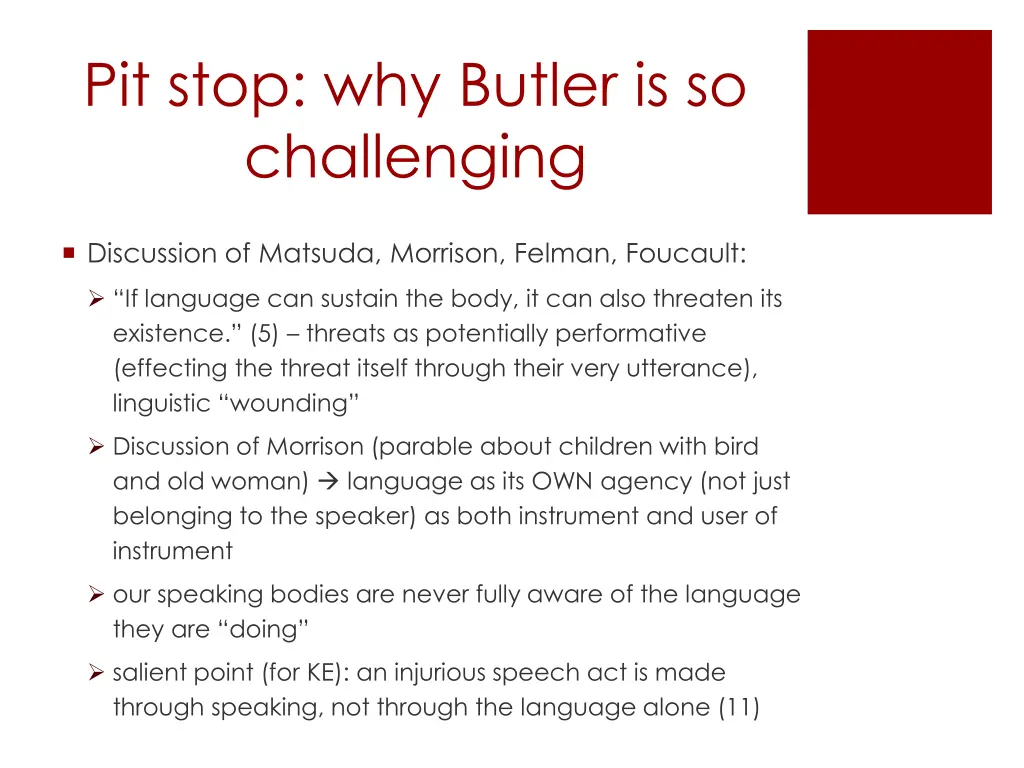 pit stop why butler is so challenging