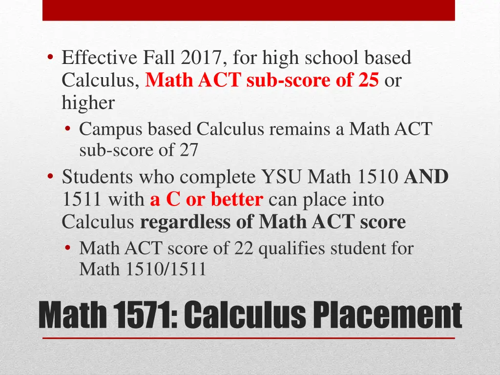 effective fall 2017 for high school based