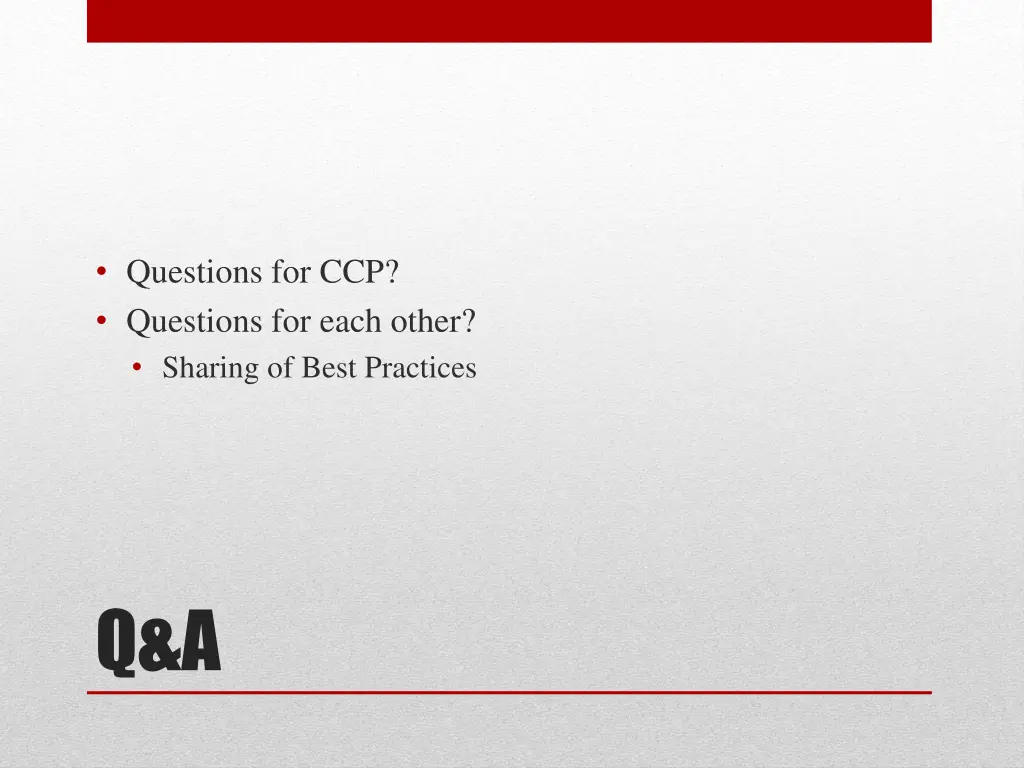 questions for ccp questions for each other