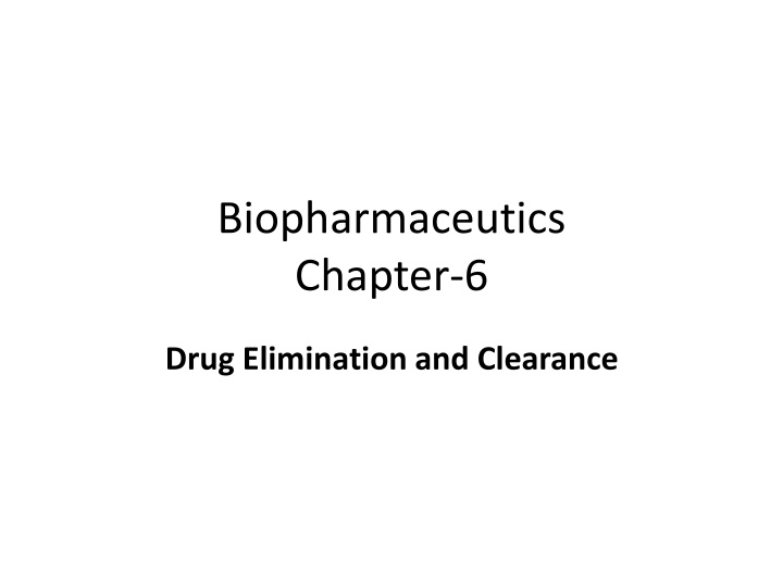 biopharmaceutics chapter 6