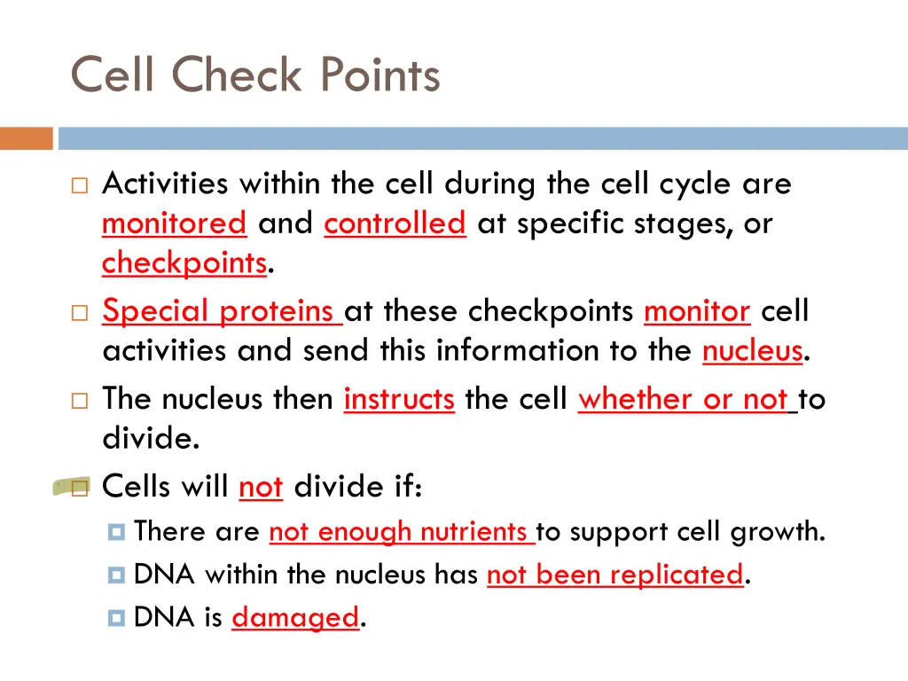 cell check points