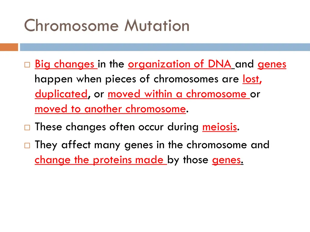 chromosome mutation