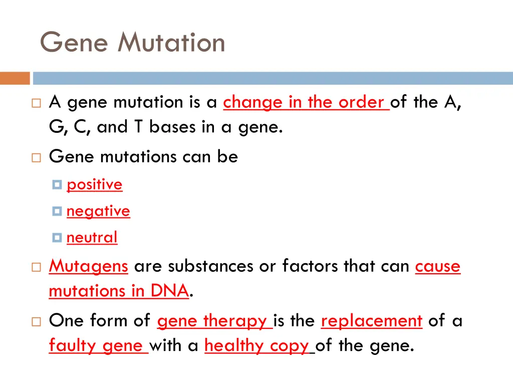 gene mutation