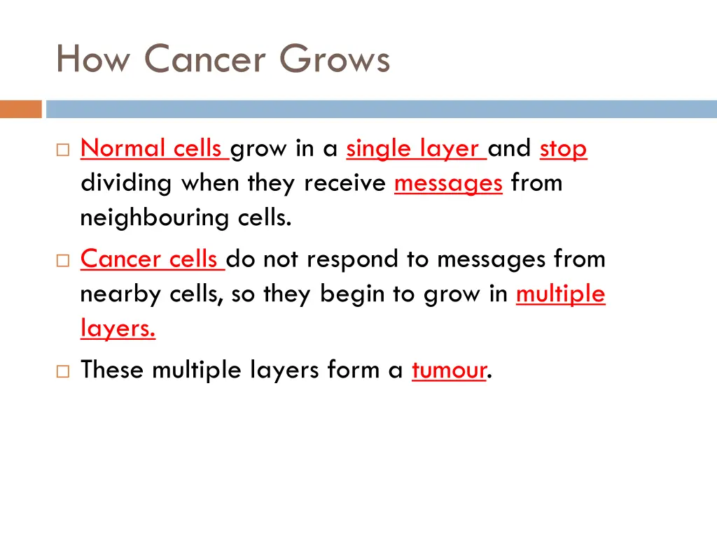 how cancer grows