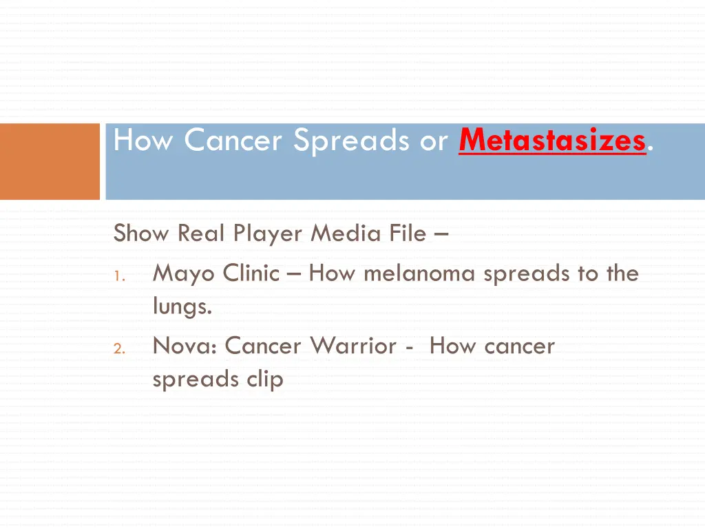 how cancer spreads or metastasizes