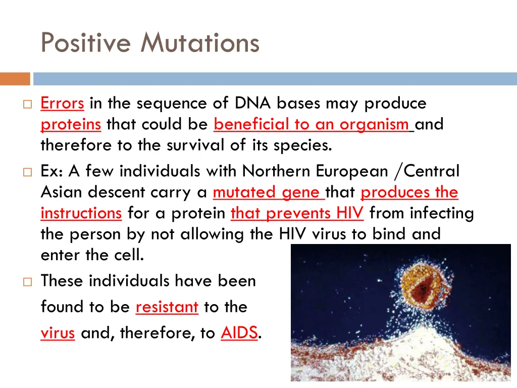 positive mutations