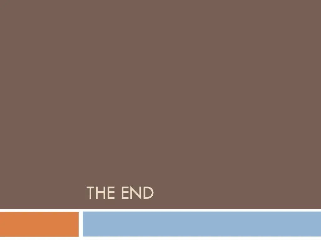 the end