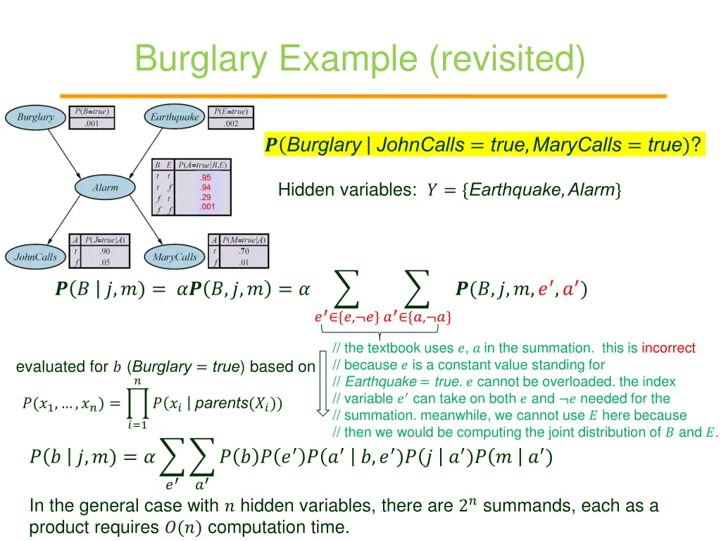 burglary example revisited