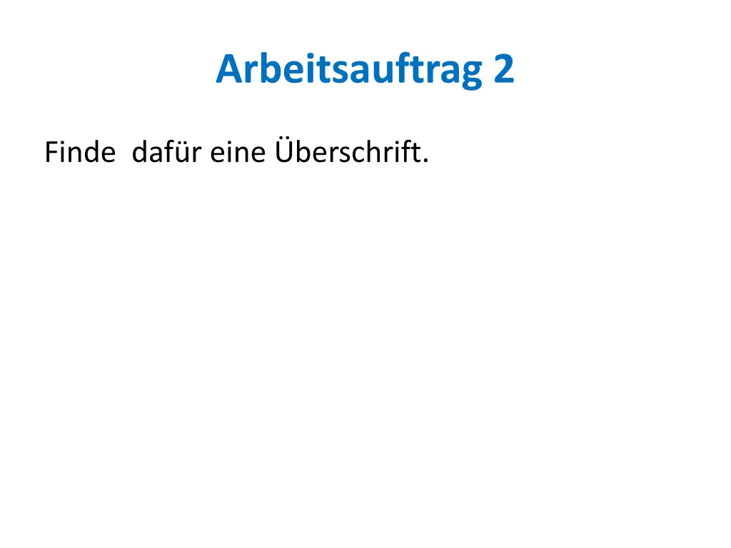 arbeitsauftrag 2