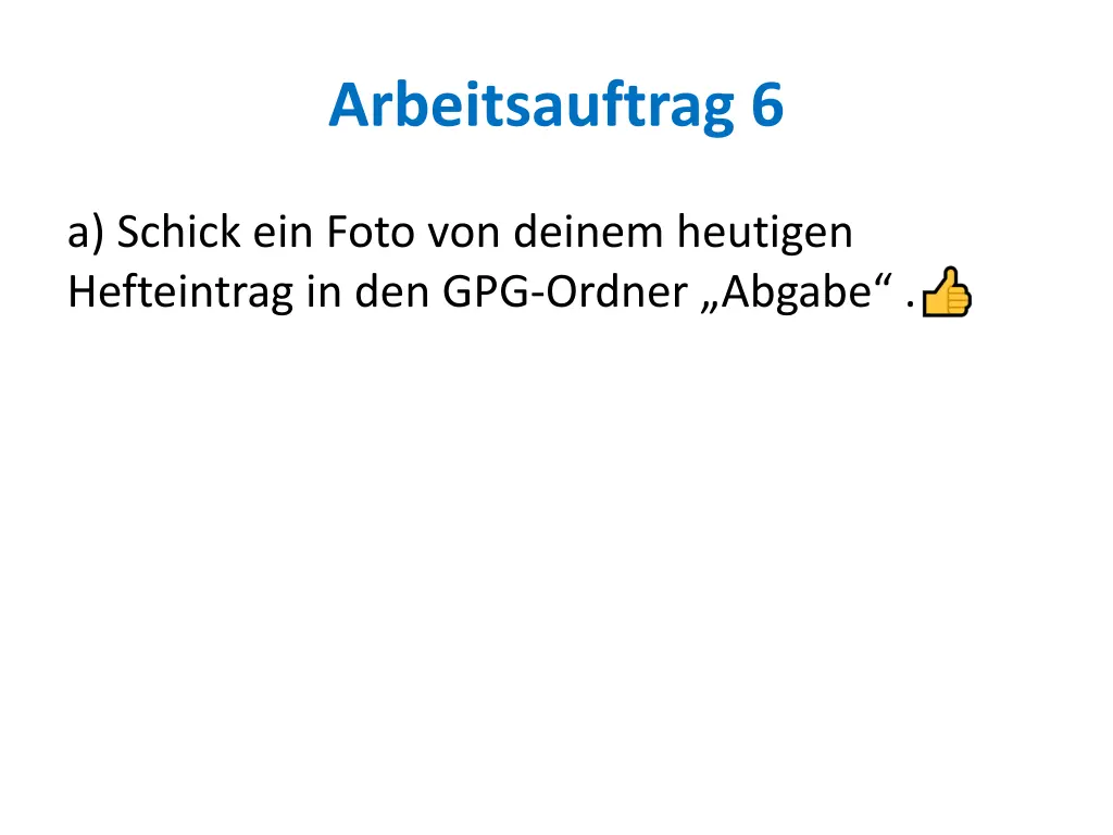 arbeitsauftrag 6