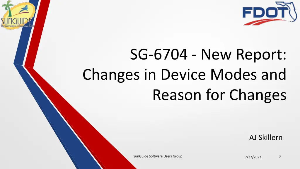 sg 6704 new report changes in device modes