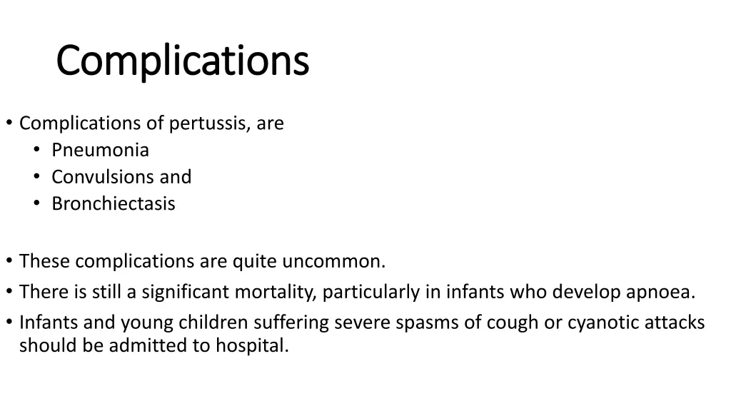 complications complications