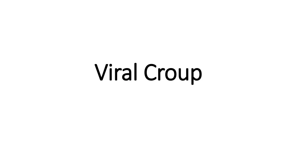 viral croup viral croup