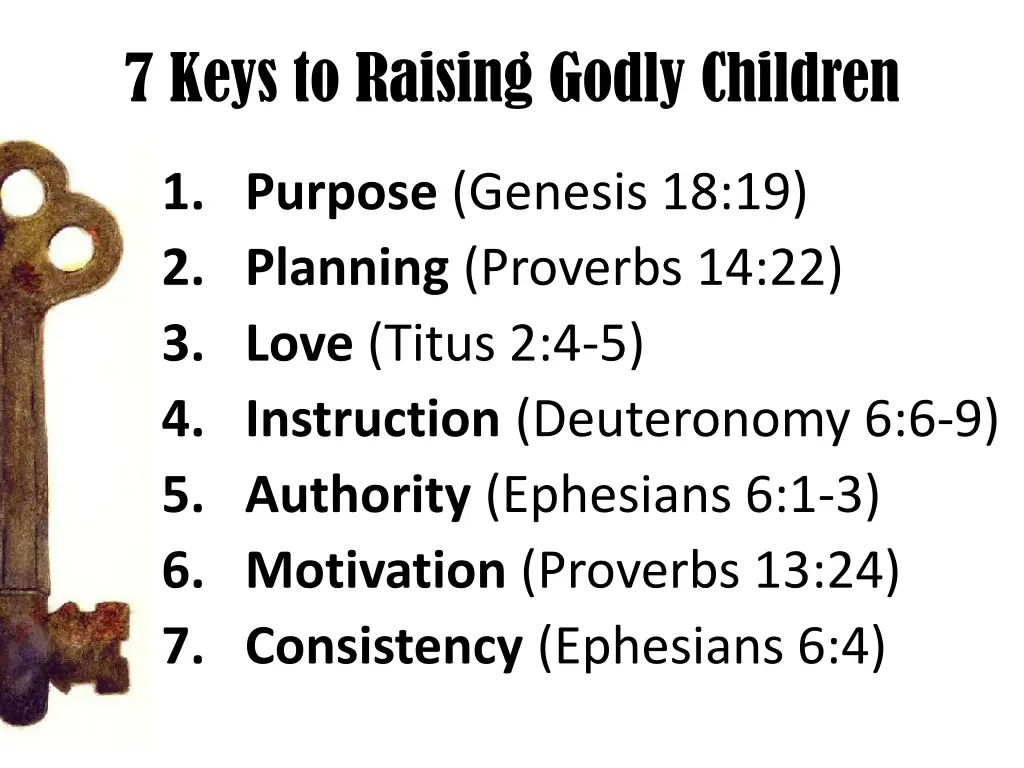 7 keys to raising godly children 7