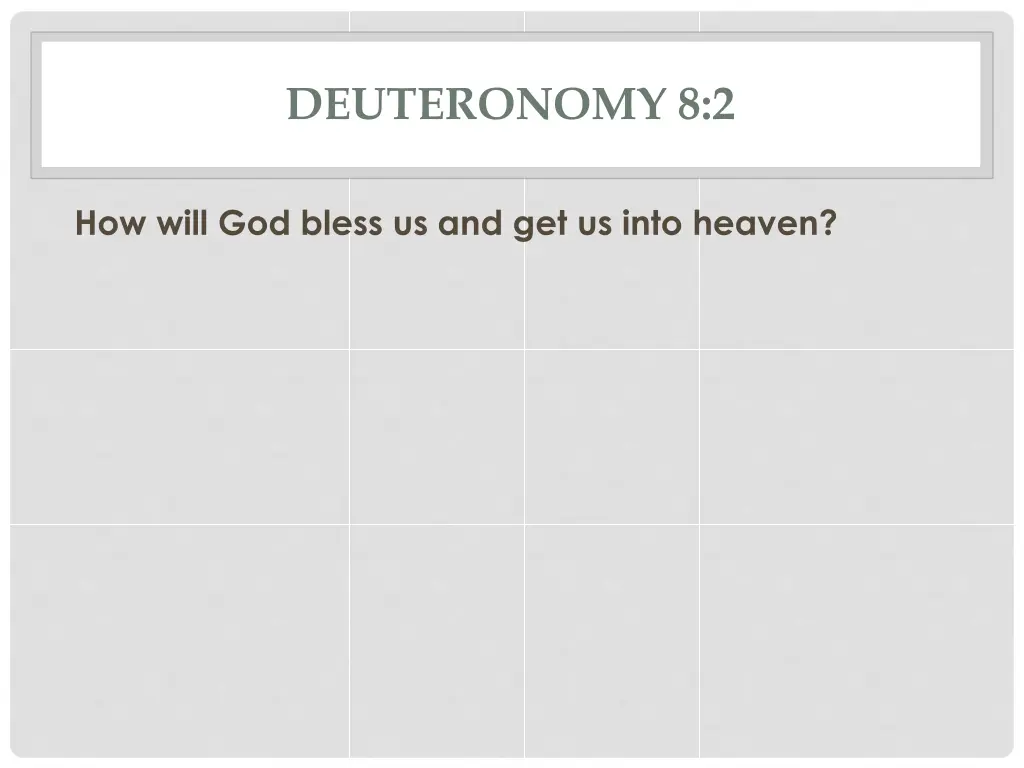 deuteronomy 8 2